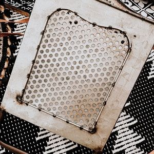 Galvanized bath towel holder